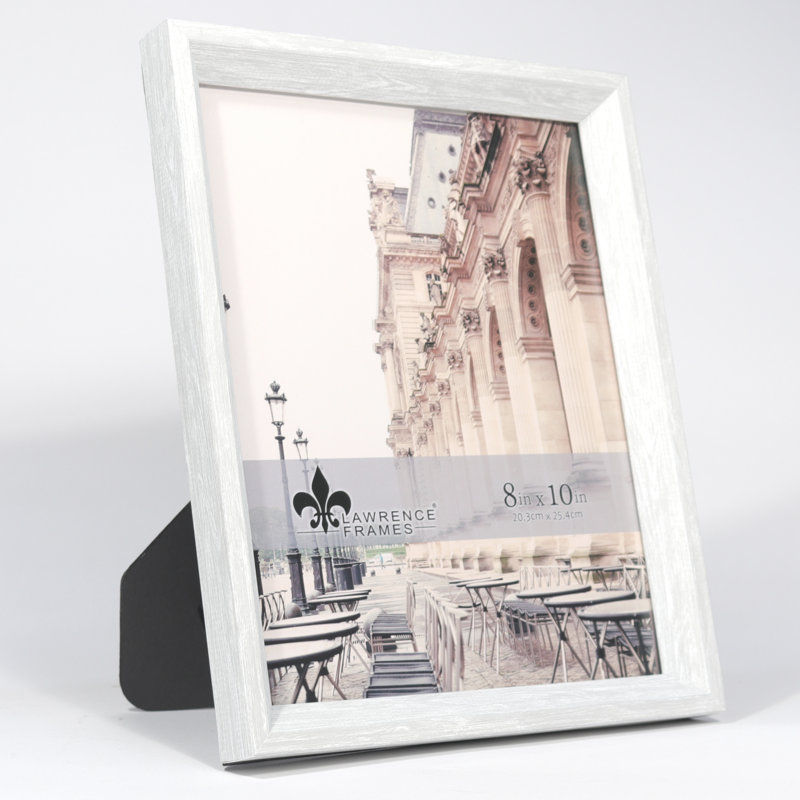 Diane Beveled Picture Frame, 8" x 10", Whitewashed Gray