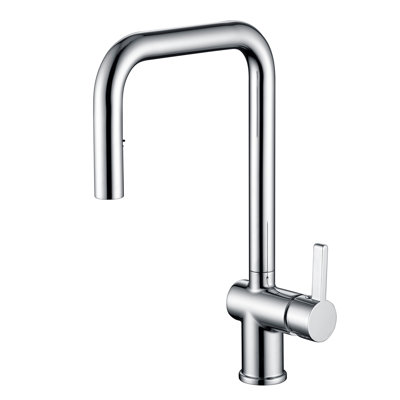 SUMERAIN Stainless Steel 304 Pull Down Kitchen Sink Faucet, Dual Spray Mode Lead-free Kitchen Faucet