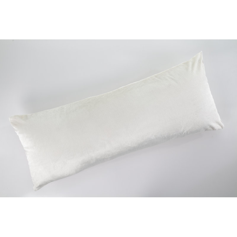 Oreiller de soutien Taopi en polyester 20 po x 48 po, Ivoire