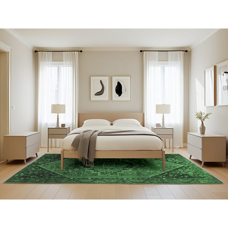 Washable Oriental Indoor Rug, Rectangle 5' x 8'