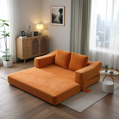 Dential 70.8" Upholstered Loveseat Convertible Sleeper Sofa Bed by Latitude Run