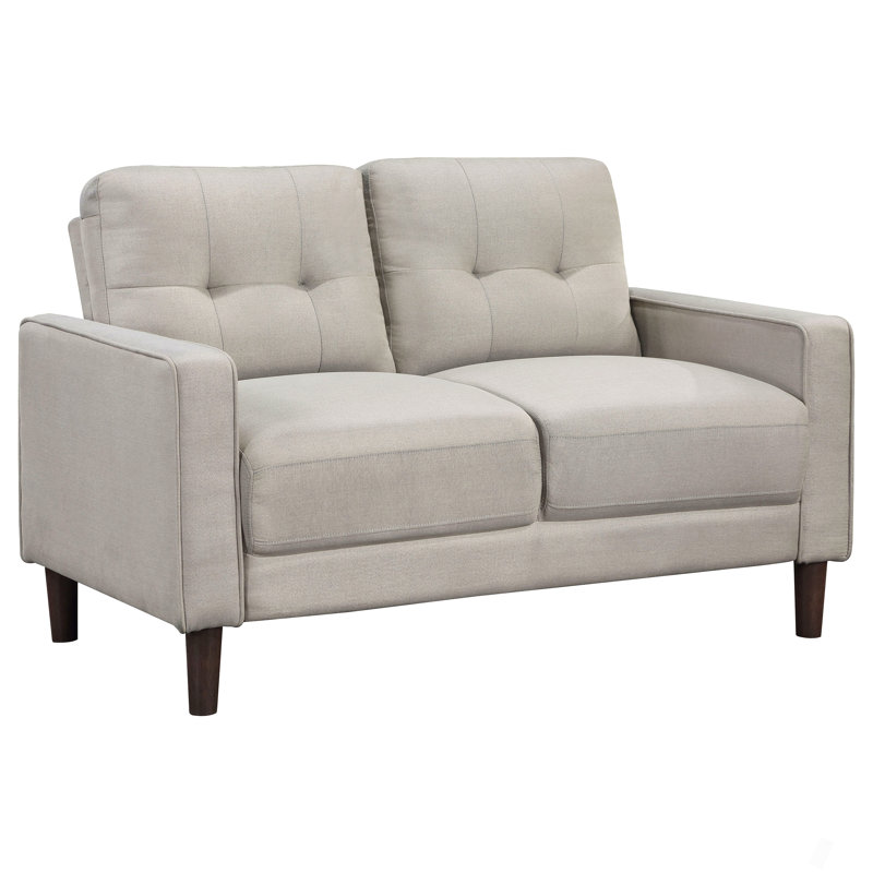 Causeuse capitonnée beige, Noir