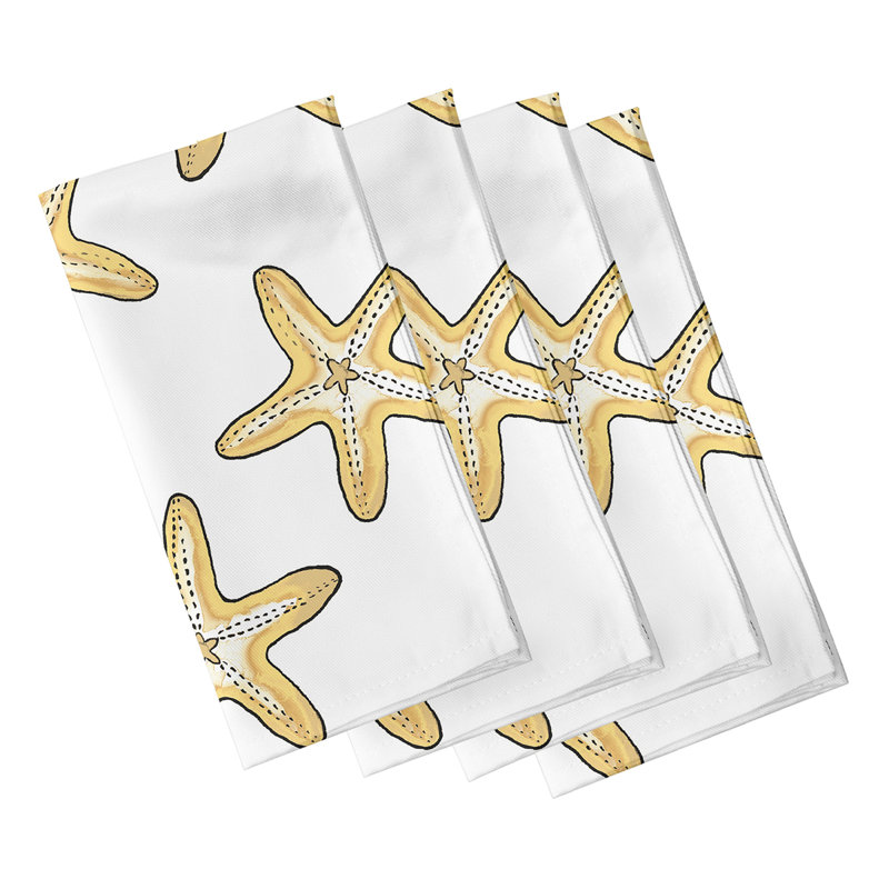 Treyvon Polyester Square Napkin, Yellow