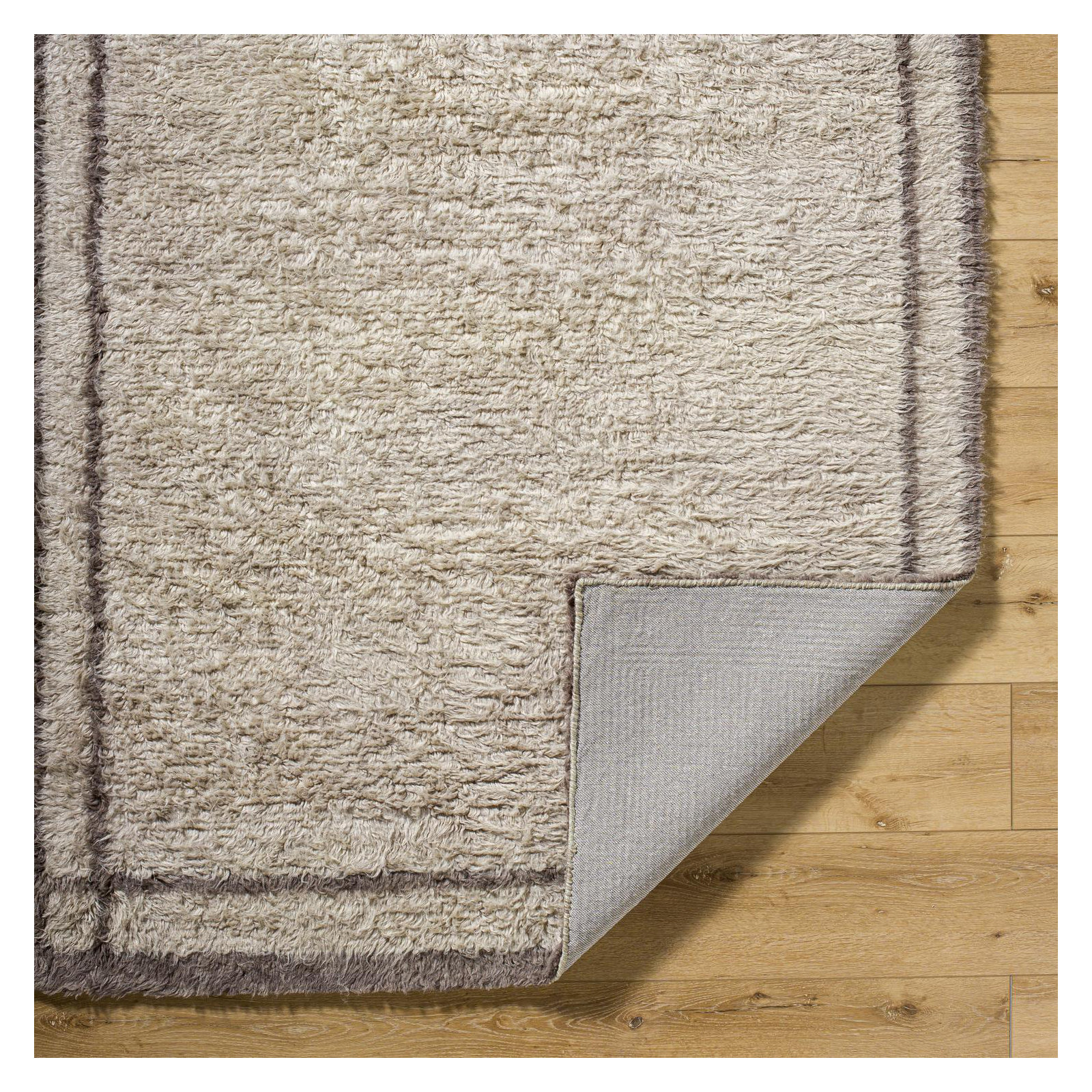 Hand Tufted Wool Gray Rug, Rectangle 8' x 10'