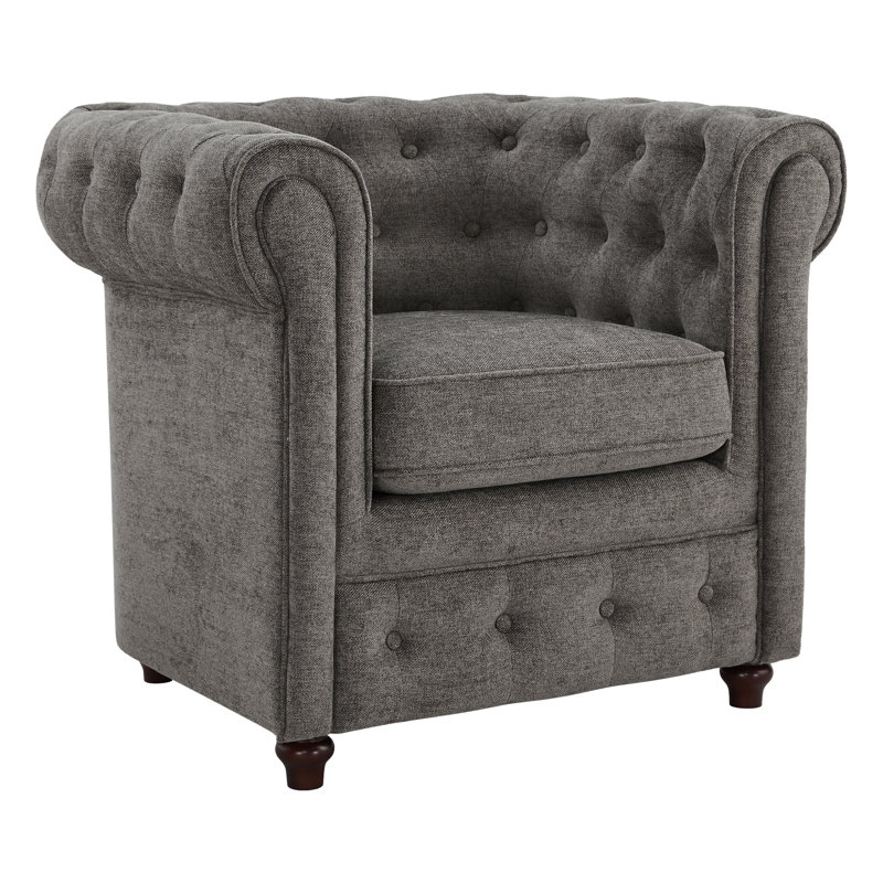 Fauteuil club Chesterfield Camberley (ensemble de 2), Gris