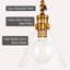 Luminaire suspendu 14 po Modern Farmhouse + abat-jour conique en verre, tête réglable, finition laiton chaud-2112555567