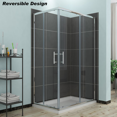 Nesi Rectangular Shower Enclosure with Tray