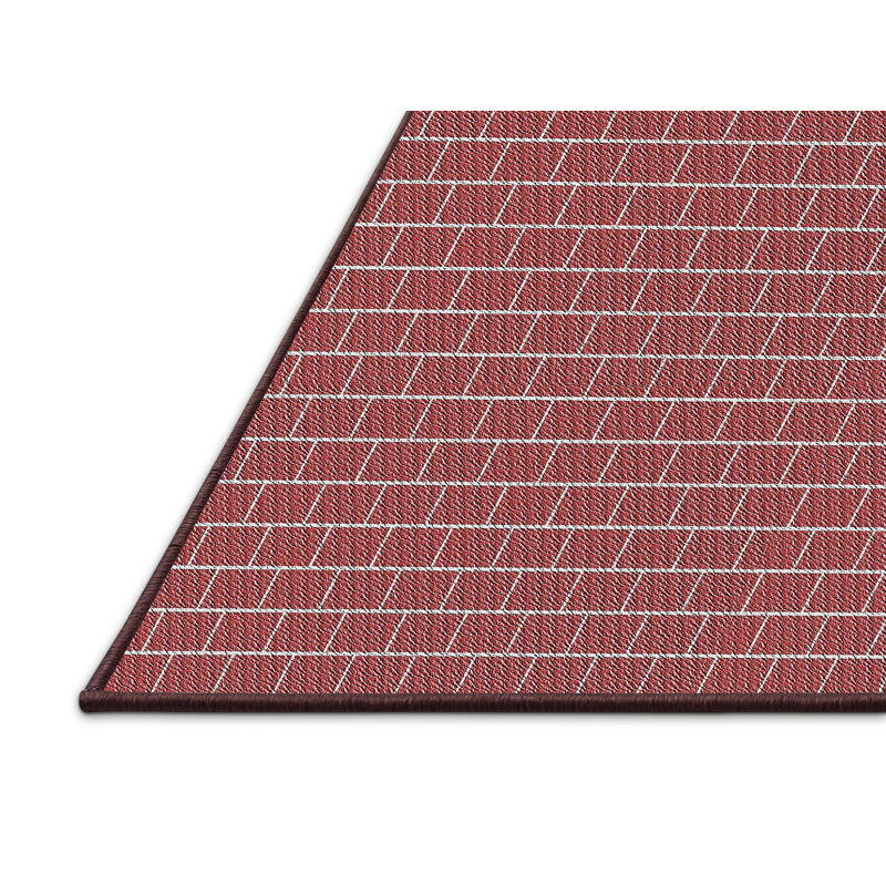 Tapis de zone rouge à motifs, Rectangle 5 pi x 7 pi