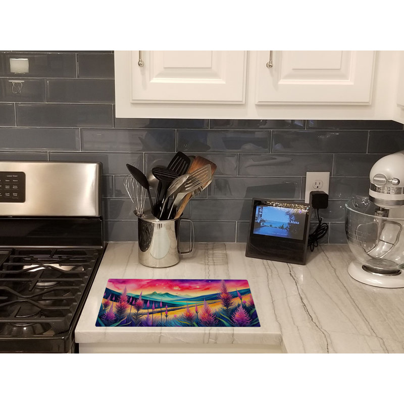 Liatris in Colour Glass Cutting Board Large