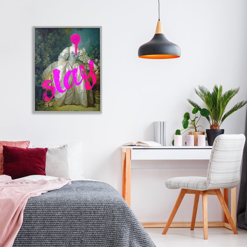 «Slay Classical Baroque Gown» par Giclee, par Lil 'Rue, H 20 po x l 16 po, Estampe numérique Farmhouse