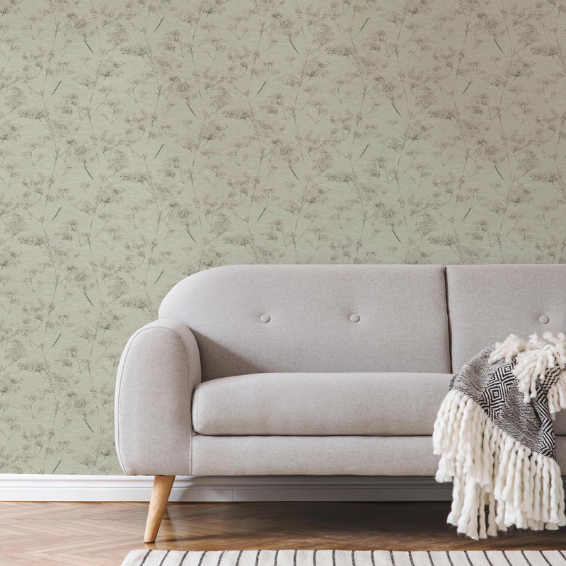 Kayla-Louise 1m x 52cm Matte Wallpaper Roll, Green