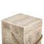 Table d'appoint d'extérieur carrée en grain de bois MGO avec corde tressée simulée - Table de bout intérieure rétro pour la maison et le patio