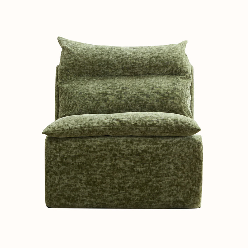 Bean Bag Chair Lounger, Green Polyester