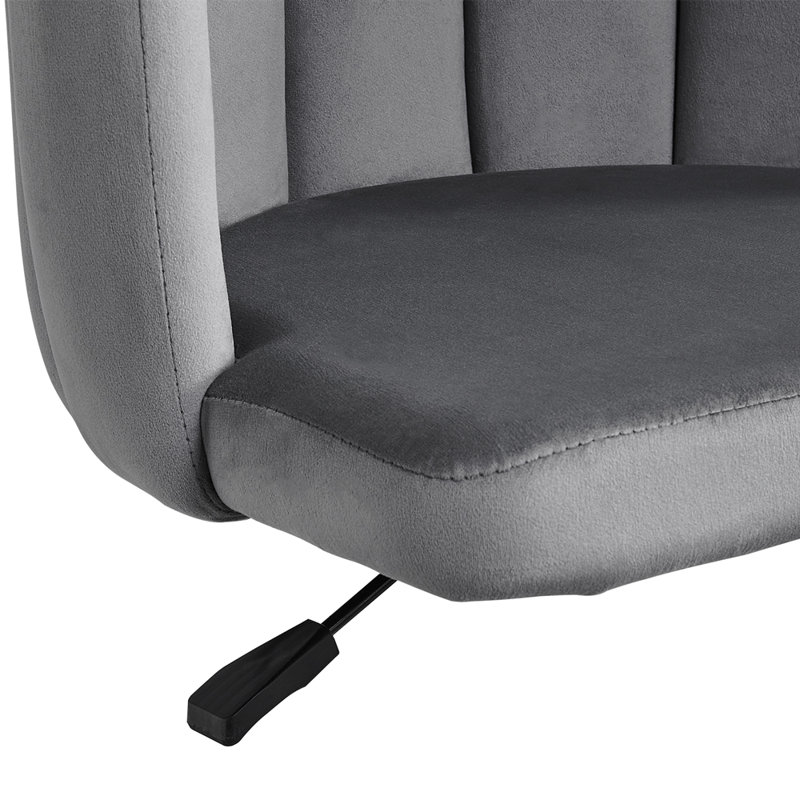 Picariello Velvet Office Chair, Grey