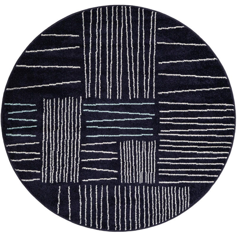 Anaka Geometric Indoor Rug, Round 5'3"