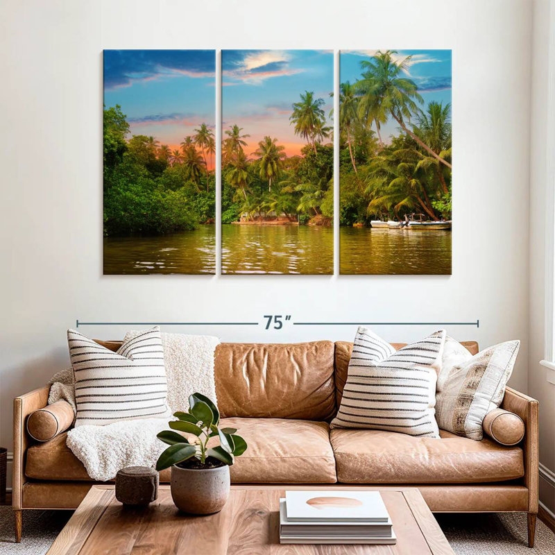 Alvord Riverside Palm Trees, 42" H x 65" W
