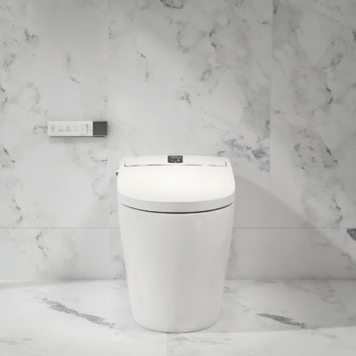 Breezebath Smart Bidet Toilet Build in Tank 1.06 GPF Auto Open/Close & Auto Flush, Heated Seat, Digital Display, Night Light, Deodorizer, Antibacterial Glaze, WaterSense Certified, cUPC & cETL Certified