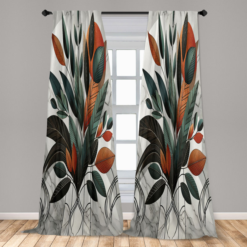 Semi Sheer Curtain Pair, 56" W x 63" L
