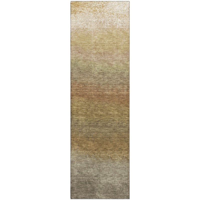 Premium Machine Washable Ariel Ombre Rug, Runner 2'3" x 7'6"