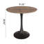 Élégant ensemble de table ronde en MDF et de chaises en cuir PU, expérience de salle à manger moderne de style Mid-Century pour la maison et le bureau