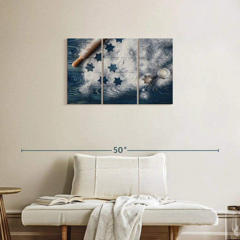Stars On Flour, 20" H x 33" W