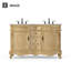 Meuble-lavabo double 54 po beige antique-137891538