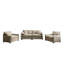 Ensemble de canapé modulaire brun clair en velours côtelé 2 places + 2 chaises simples avec coussins moelleux pour la maison et les clubs