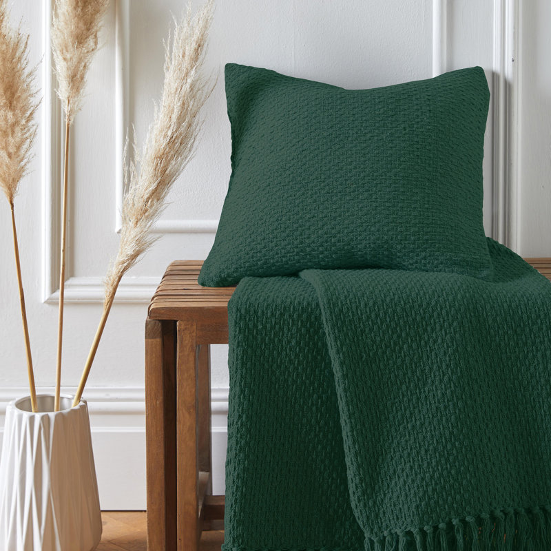 Pahokee Terrakottafarben Square Cushion, Green