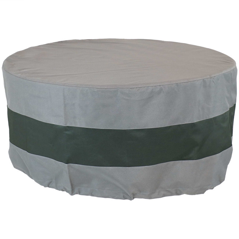 Housse de foyer d'extérieur deux tons avec fermeture à cordon Johns - 25 po x 80 po - gris / vert, Gris/vert