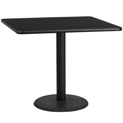 Plateau de table stratifié carré Jack avec base à hauteur de table