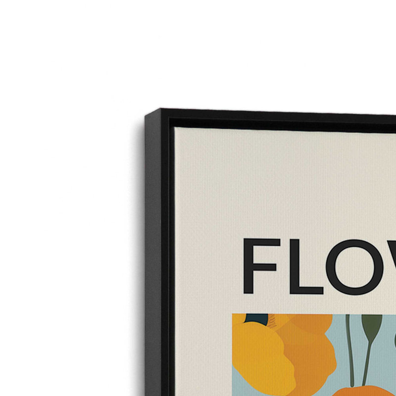 Marché aux fleurs de Los Angeles, Cadre flottant noir satiné, H 30,75 po x l 20,75 po