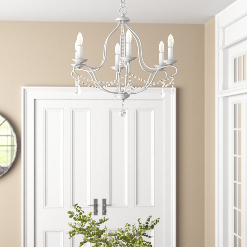Abdel-Rahman 6 - Light Classic / Traditional Chandelier, Antique White