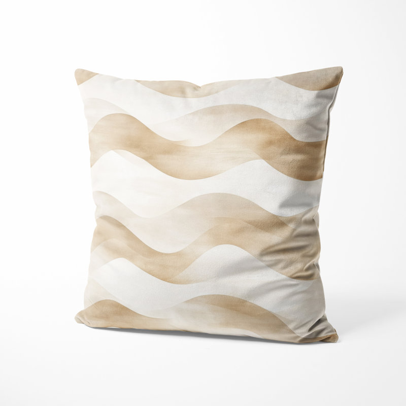 Coussin Coastal - Coussin rayé Dune Calm, 18"H x 18"W