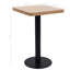  Table bistro brun clair et noir, panneau de fibres à densité moyenne et acier, compact et durable-30468292-30468282-30468283