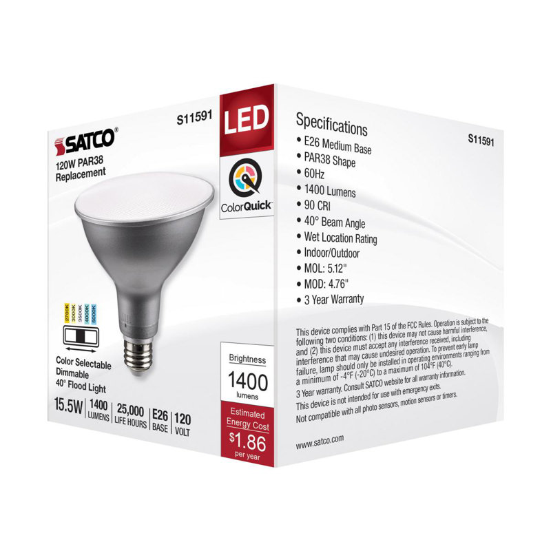 15.5 Watt Gray LED Bulb, 15.5