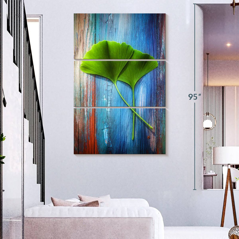 Harnek Gingko Green Leaves, 74'' H x 48'' W