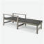 Chaise longue en bois et osier Hampton
