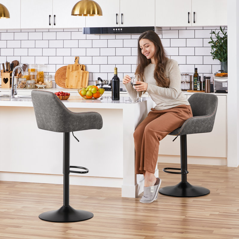 Tabourets de bar rotatifs 2 pièces Eastway, Gris