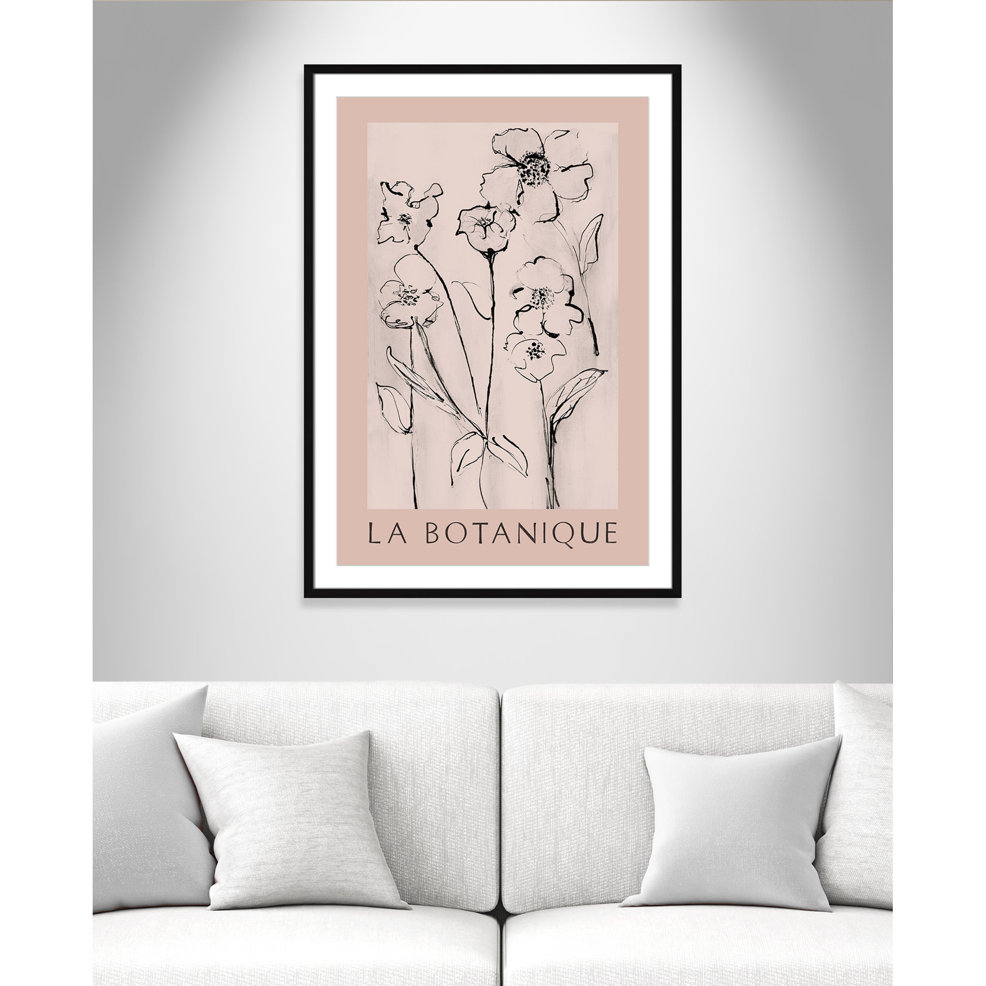 Botanical Poster Collection " La Botanique " by Susan Jill, 41.5" H x 29.5" W x 1.25" D, Black Single Picture Frame, Yes