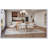 7-Piece Retro Dining Table Set for 6, Rectangular Wood with Upholstered Chairs for Comfort and Style in Dining Room and Kitchen-260354853-260354855