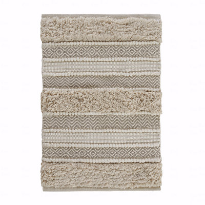 Woven Texture Stripe Bath Rug 20X32"