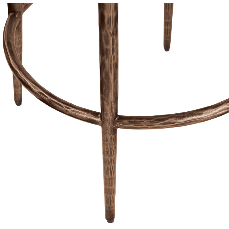 Tabouret de comptoir Ferro Hessle, Beige, Bronze