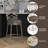 Swivel Upholstered Counter Stool with Metal Frame-41670433