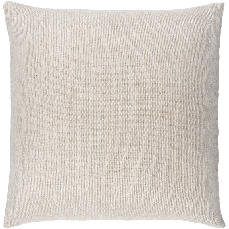 Housse de coussin Arlington, 22 po x 22 po, Duvet, Crème, crème