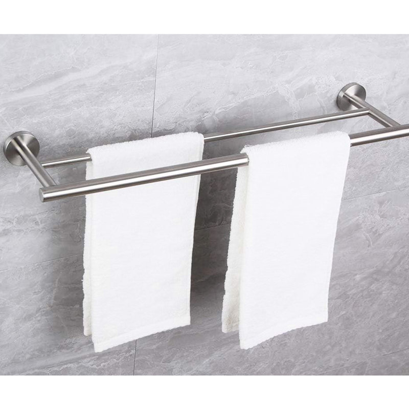 Élégant support mural pour barre à serviettes de 23,6 po - Acier inoxydable, pour la salle de bain, la chambre à coucher, la salle de lavage, l'option d'installation rapide de la cuisine, fixation simple