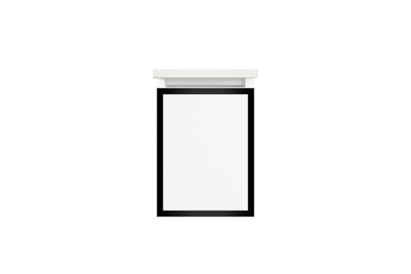 Base de meuble-lavabo simple avec cadre 12,13 po Profile, Non, Noir / noir mat