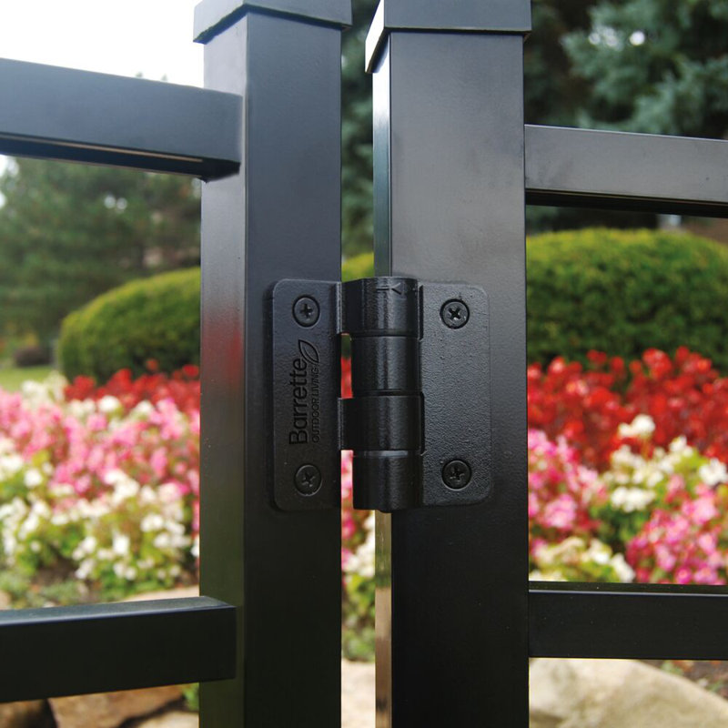 Compact Black Aluminum Butterfly Gate Hinge