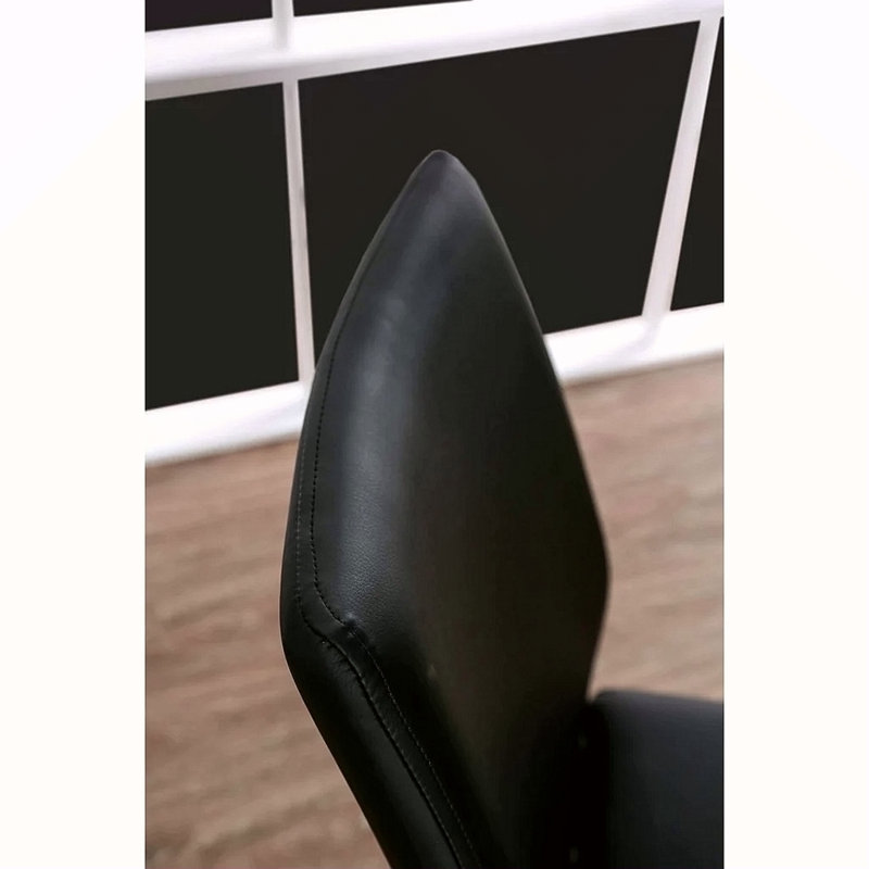 Chaise de salle à manger en similicuir 2 pièces, Noir