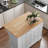 47.2'' Folding Kitchen Island with Storage, Vintage-Inspired Multifunctional Kitchen Cart with Solid Wood Tabletop-2041991653