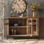 Buffet en bois massif brun